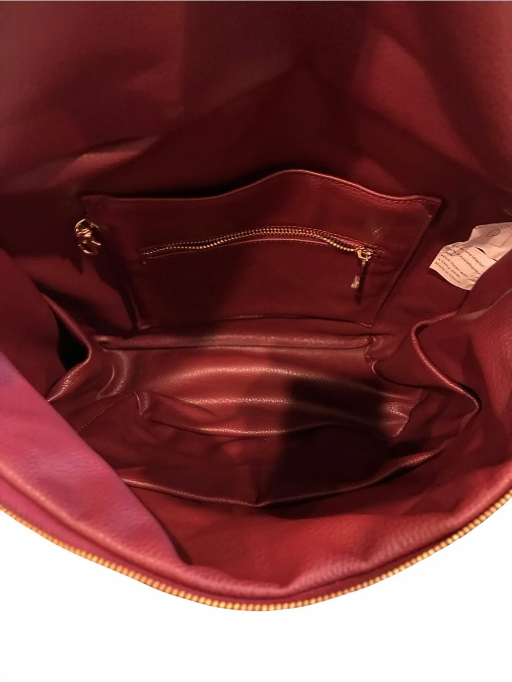Fawn Design Burgundy Leather Crossbody Bag